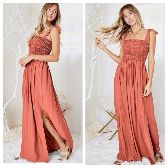 02 My Best Selling Dress Shoulder tie maxi dress - Picture 2 of 3